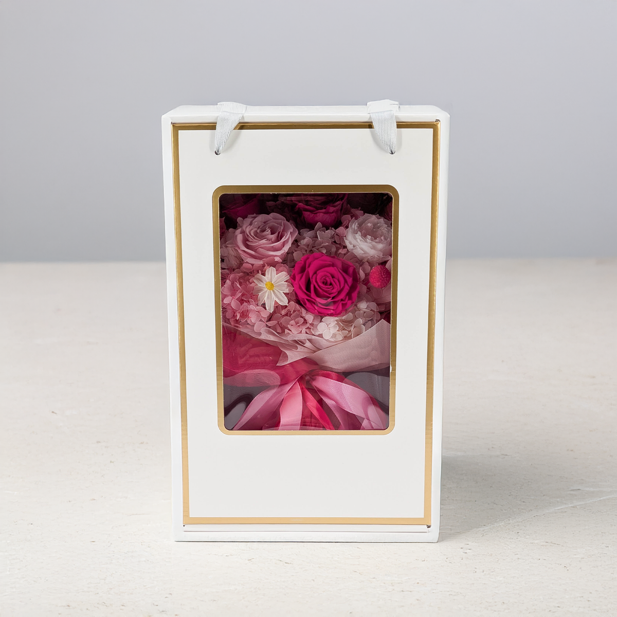 Bukiet Premium w pudełku - EVERGIVE – A Lasting Gesture – Pink Desire